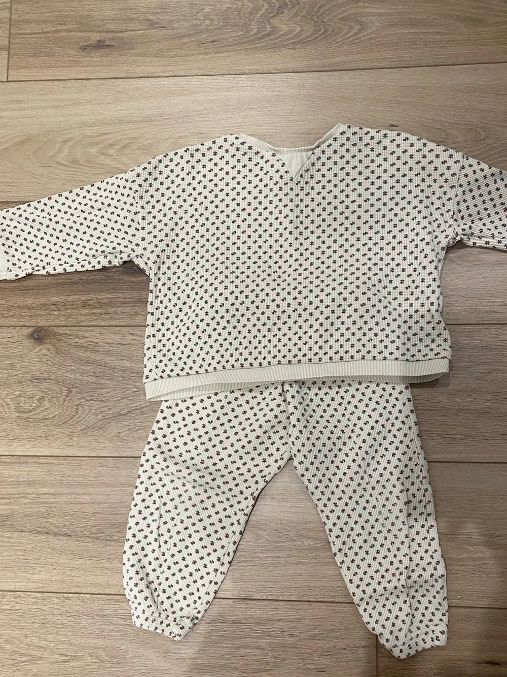 Kids Zara Cream Floral Print Set